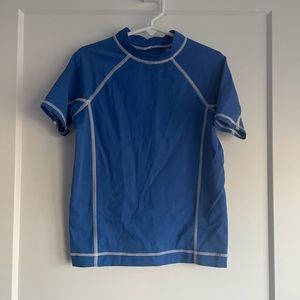 LANDS END Boys Swim Shirt - size 4 small blue